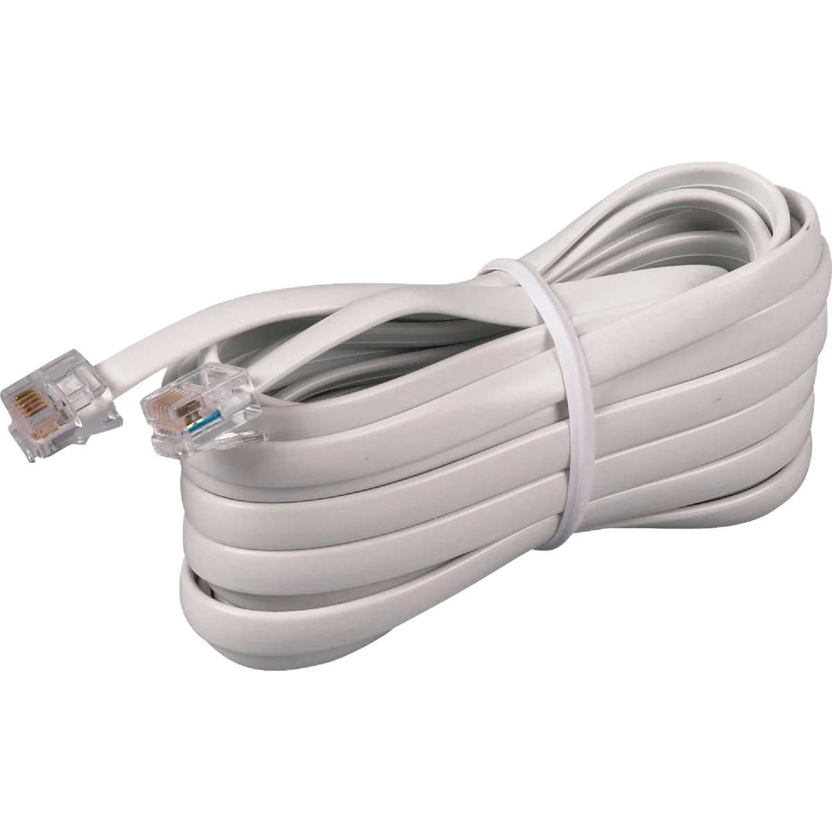 Refined RCA 15 Ft. White Phone Cord Sophisticated