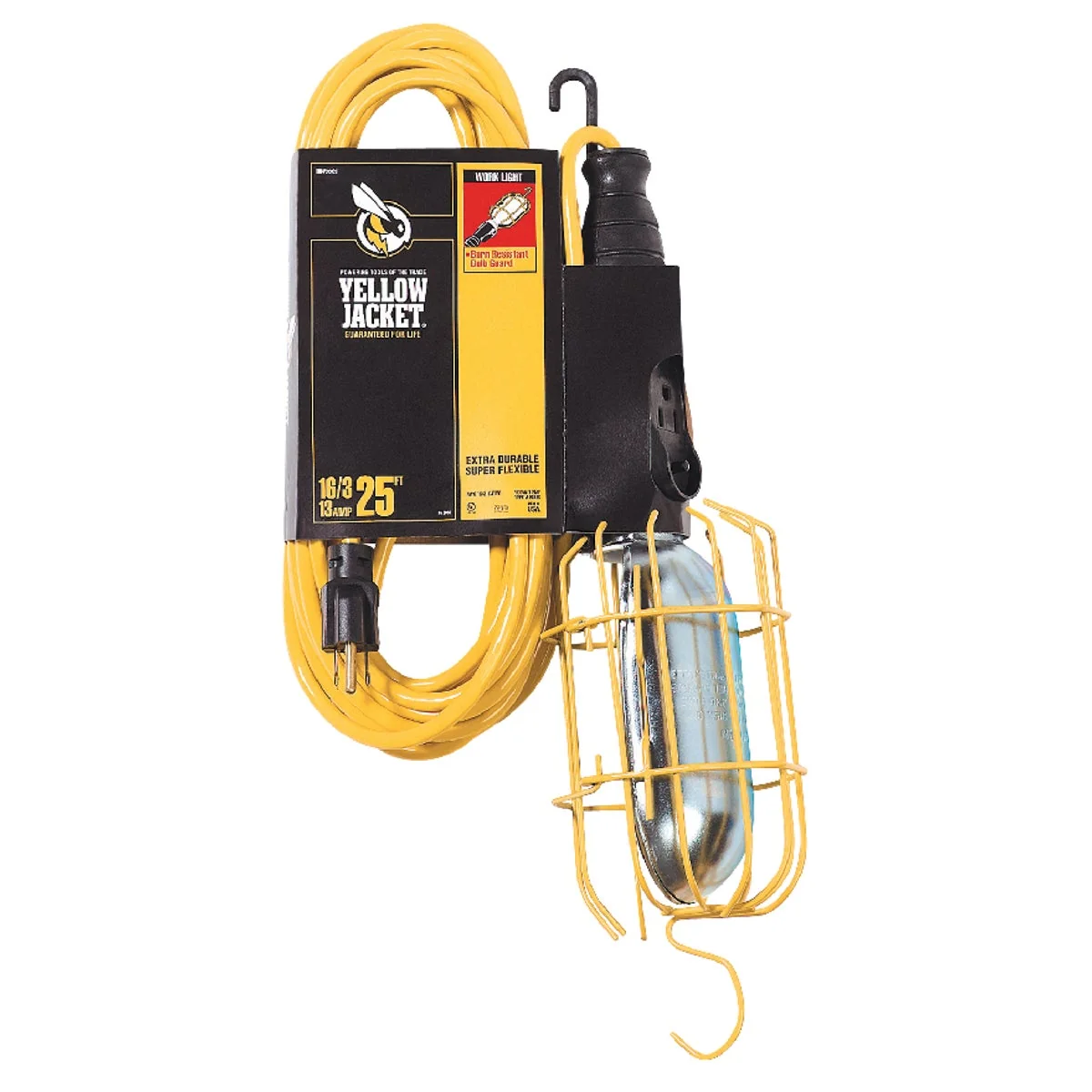 Clean Yellow Jacket 75W Incandescent Trouble Light with 25 Ft. Power Cord Reliable