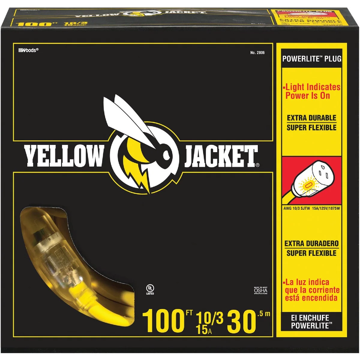 Selected Yellow Jacket 100 Ft. 10 3 Contractor Grade Extension Cord Trendy