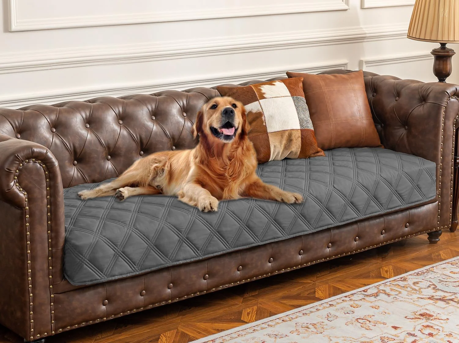 Dependable Ameritex Waterproof Dog Bed Cover Pet Blanket with Anti-Slip Back for Furniture Bed Couch Sofa High-Grade