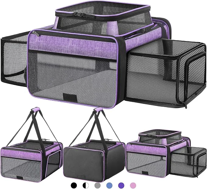Elite Top and 2 Sides Expandable Cat Carrier 18×13.5×9.5 TSA Airline Dog Luxury