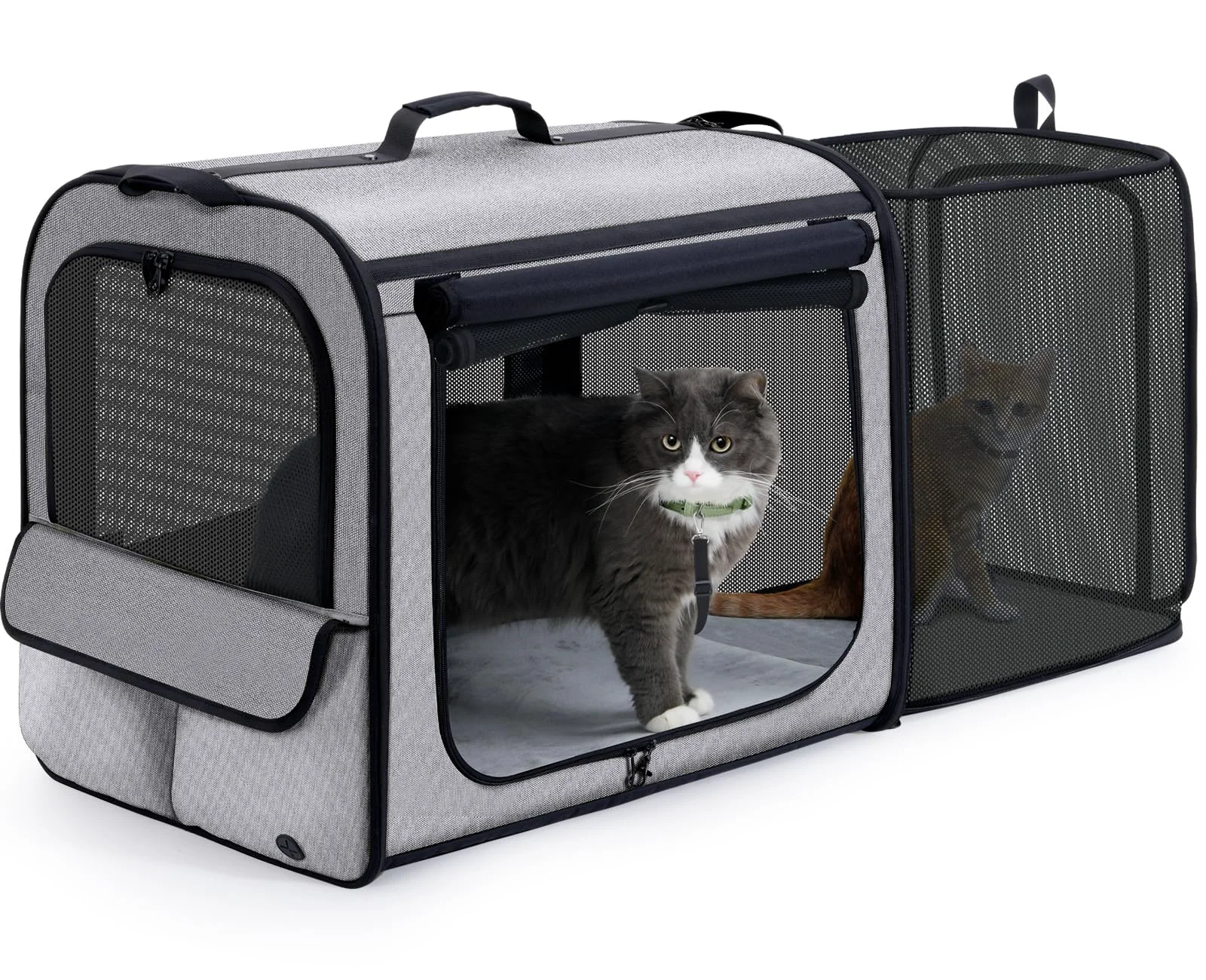 Innovative Pecute Dog Car Carrier Lightweight Expandable Breathable Travel Crate for Cars Dependable