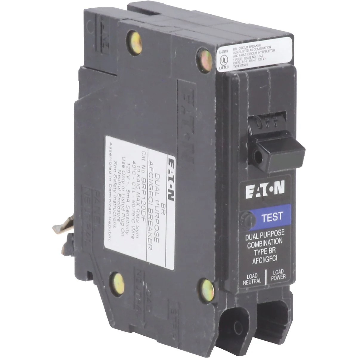 Comfortable Eaton BR 20A Single-Pole AFCI GFCI Circuit Breaker Long-Lasting