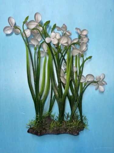 Green Artificial Aquarium Plant for Fish Tanks LARGE aquarium plastic plant 15 TALL Functional