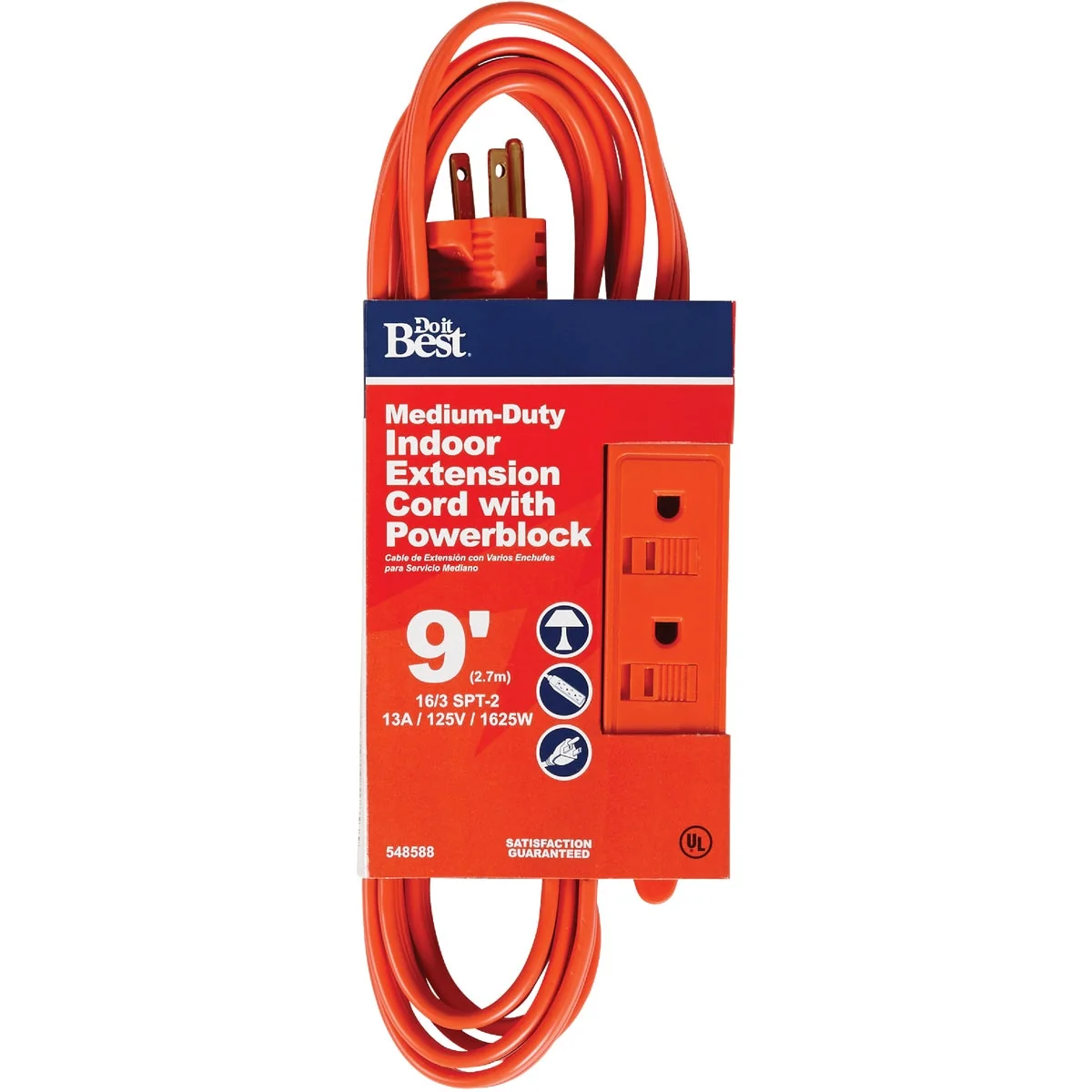 Carefully Designed Do it 9 Ft. 16 3 Triple Tap Extension Cord Authentic