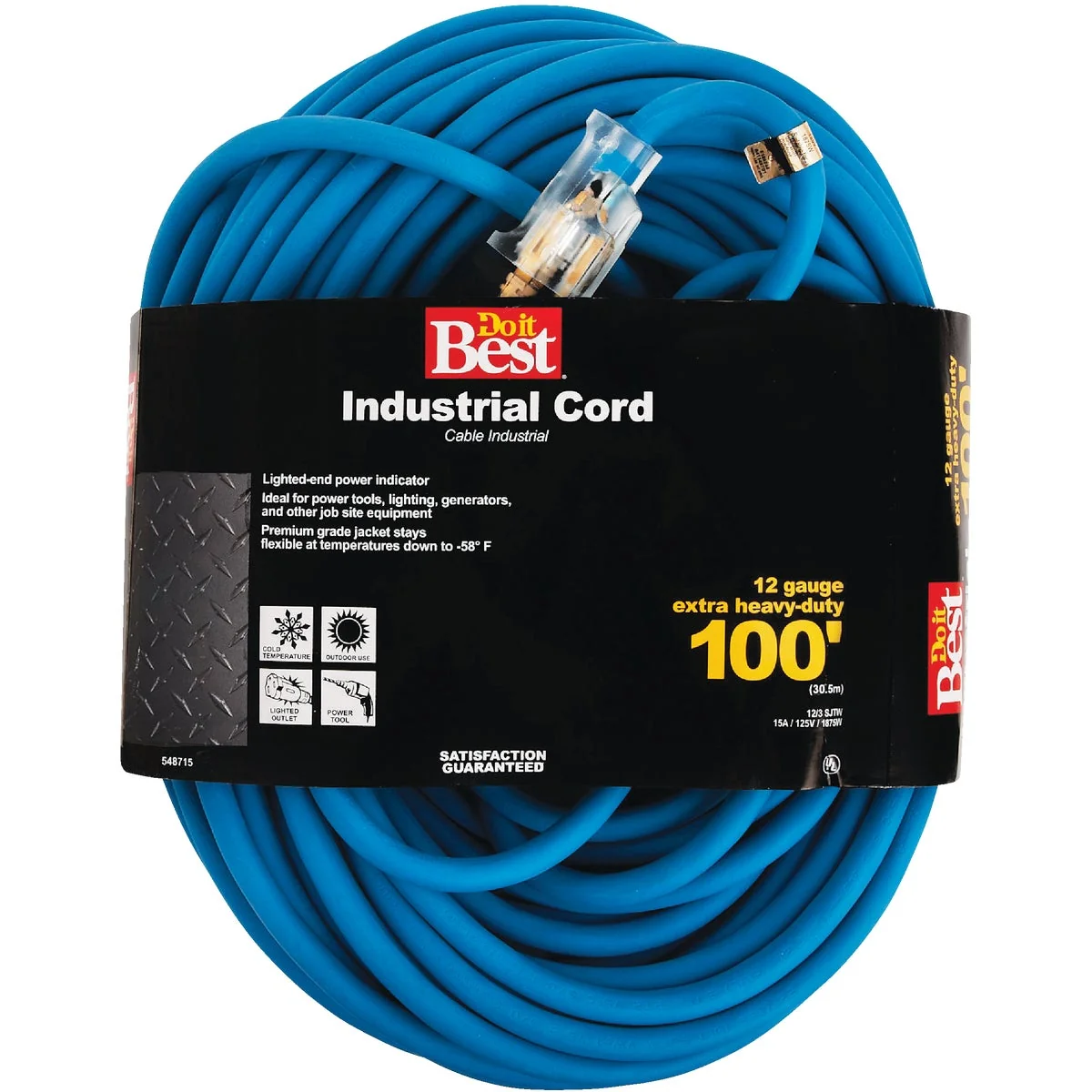 Smart Do it 100 Ft. 12 3 Industrial Outdoor Extension Cord Exclusive