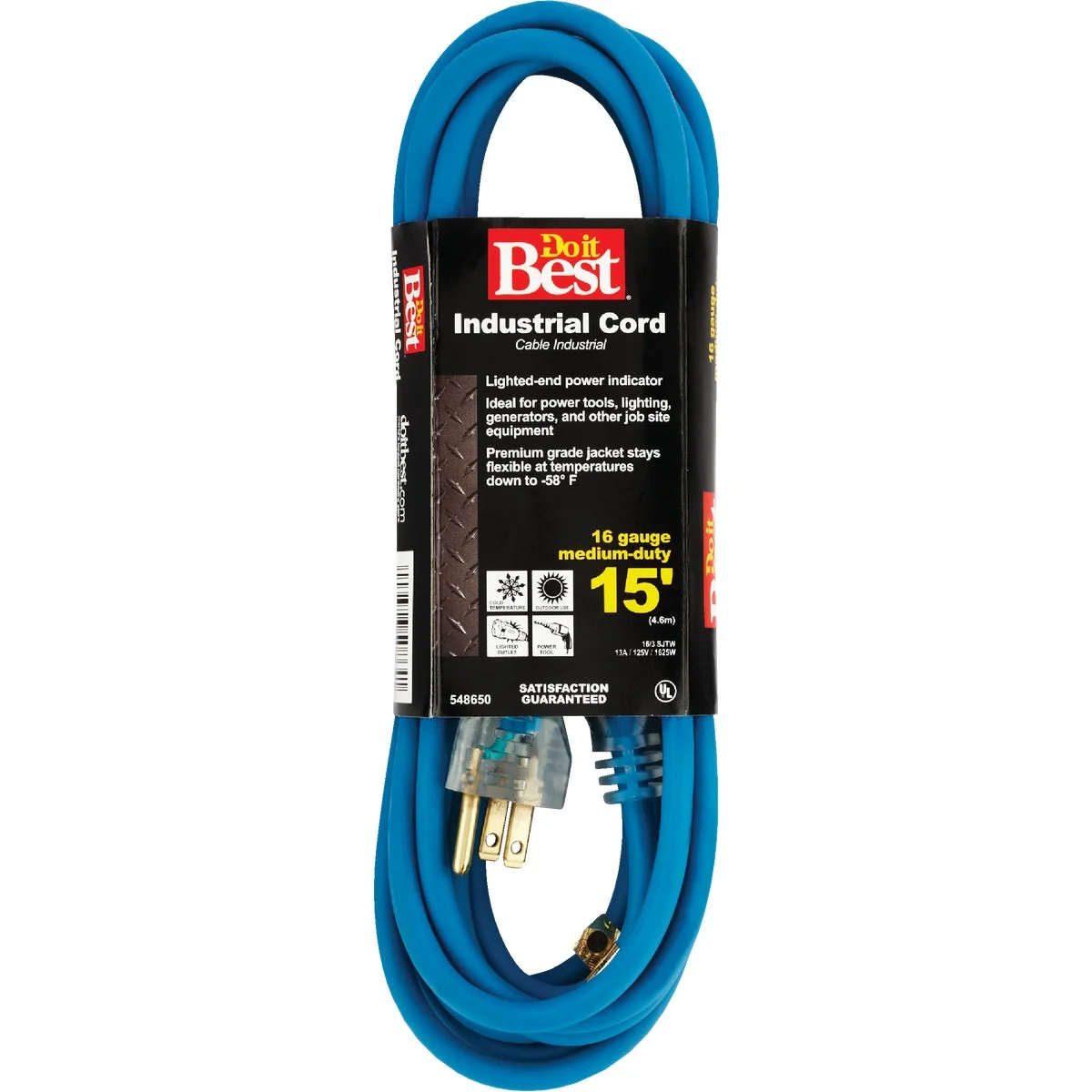 Durable Do it 15 Ft. 16 3 Industrial Outdoor Extension Cord Recyclable