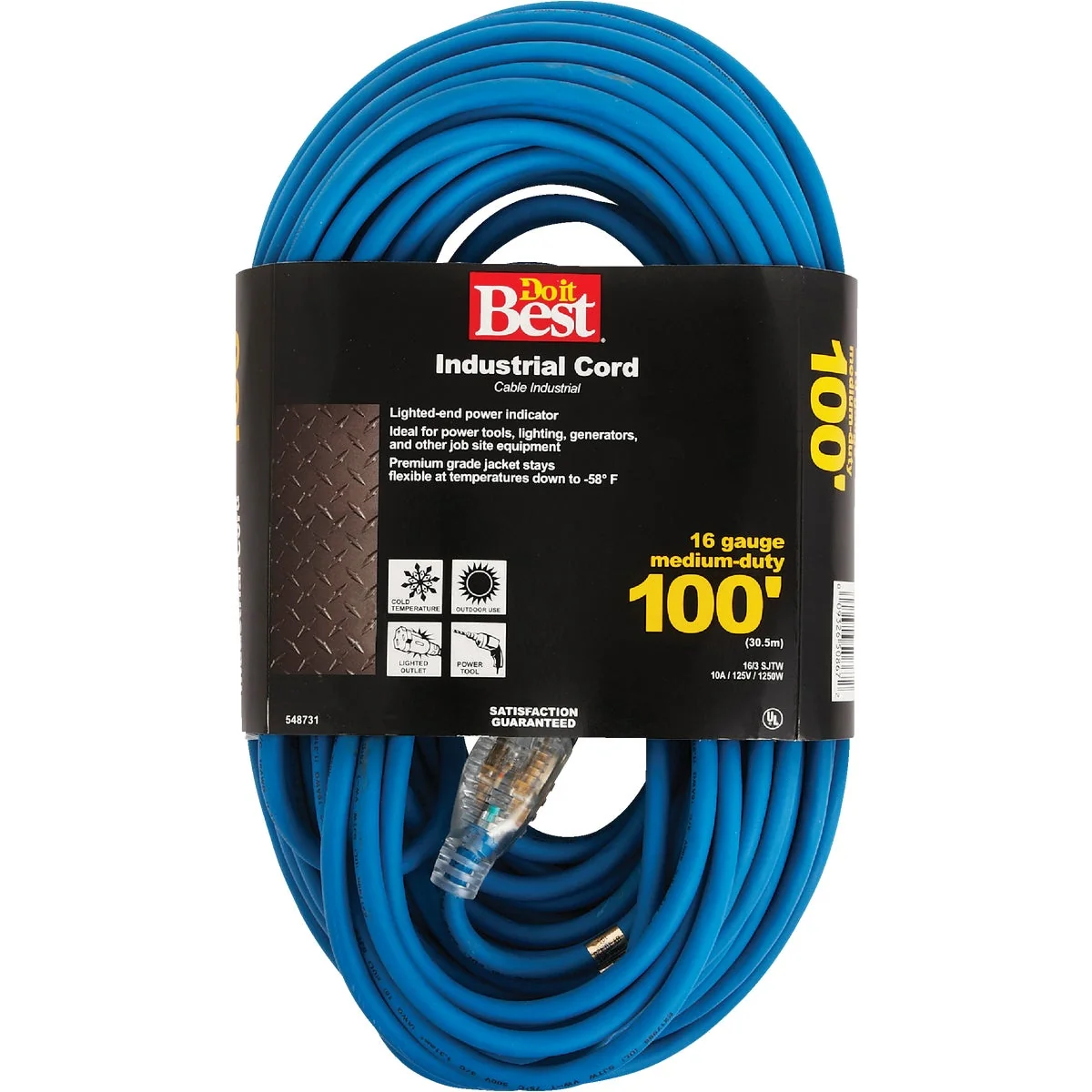 Exclusive Do it 100 Ft. 16 3 Industrial Outdoor Extension Cord Advanced