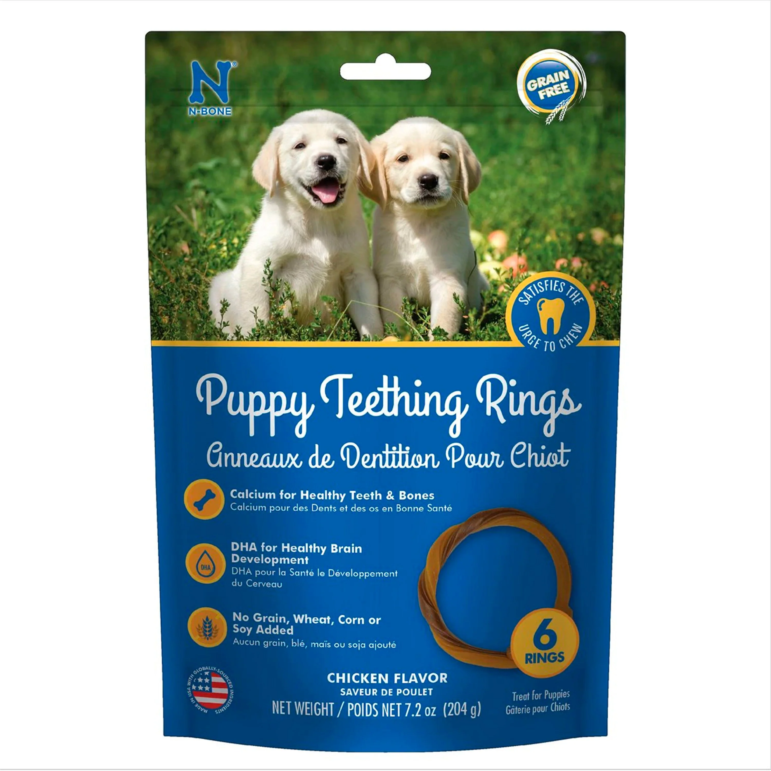 Trusted N-Bone Grain- Puppy Teething Rings Chicken 6 Count 7.2-oz Original Design