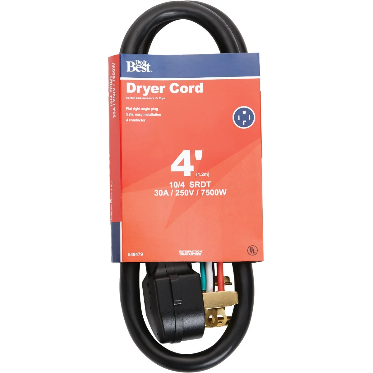Convenient Do it 4 Ft. 10 4 30A Dryer Cord Fine Crafted