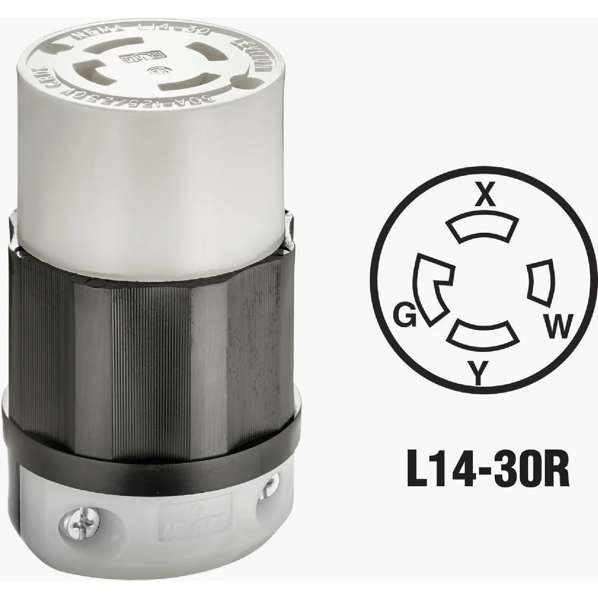 Fine Leviton 30A 125V 250V 4-Wire 3-Pole Industrial Grade Locking Cord Connector Healthy