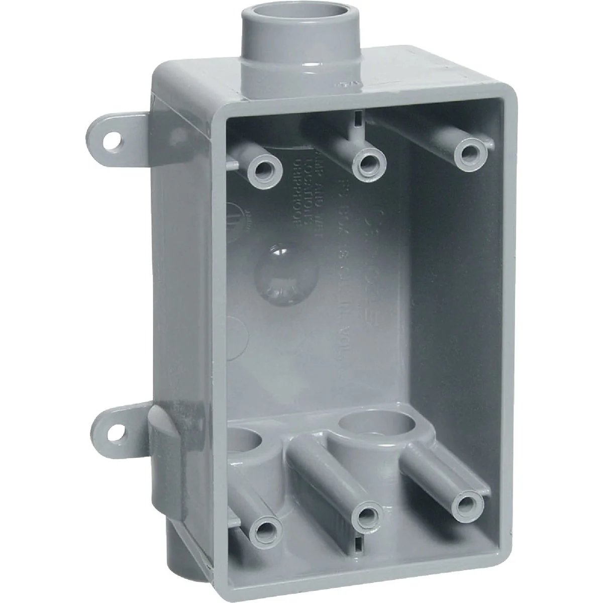 Flexible Carlon 1-Gang PVC Molded Rigid Non-Metallic Wall Box 1 2 In. Outlet High-Quality