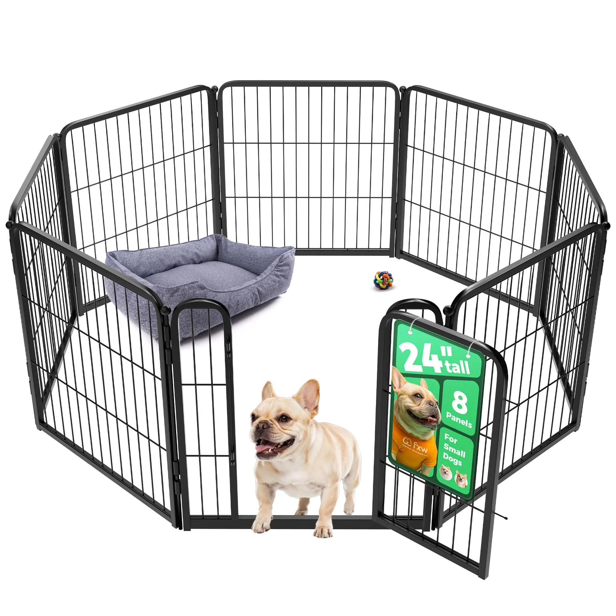 Efficient FXW Homeplus Unleashed Indoor Dog Playpen – 24-inch Heavy-Duty 8-Panel Safe Play Patented Exclusive