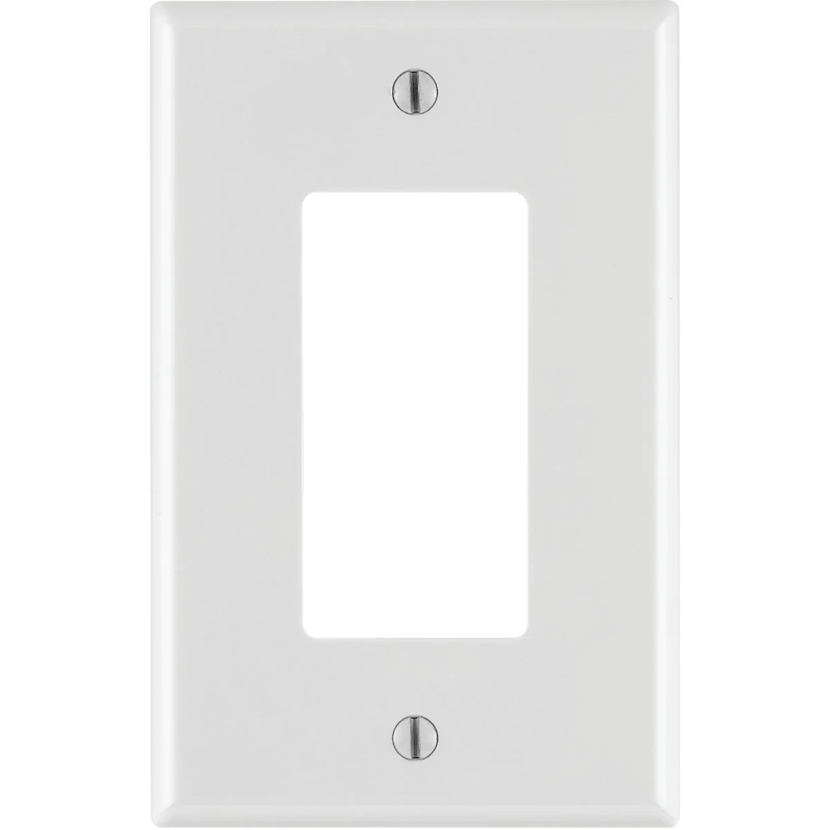 Clean Leviton Decora 1-Gang Thermoplastic Nylon Mid-Way Rocker Wall Plate White Professional