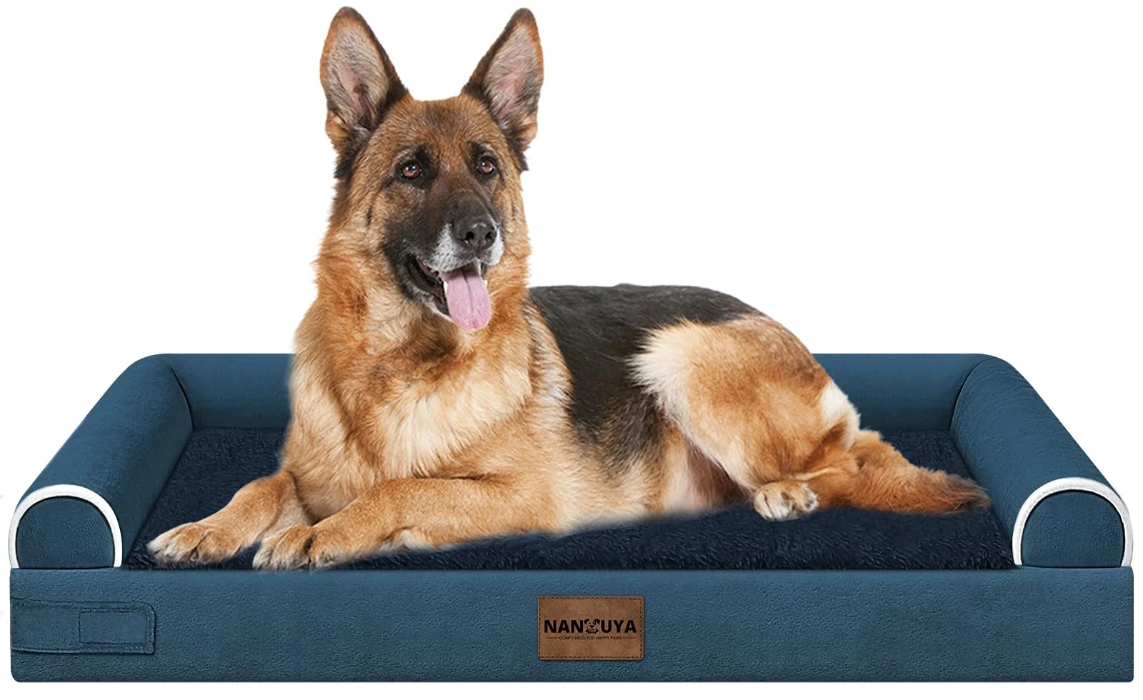 Verified NANUYA Large Dog Bed Orthopedic Washable – Extra Large Navy Blue Minimalist