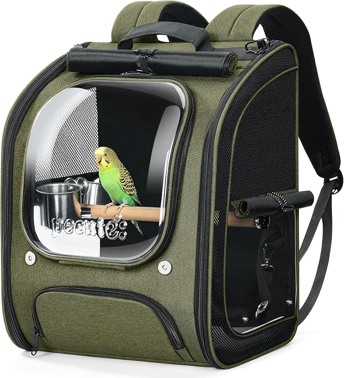 Flexible Pecute Bird Backpack Carrier for Small Birds Bird Carrier Refined