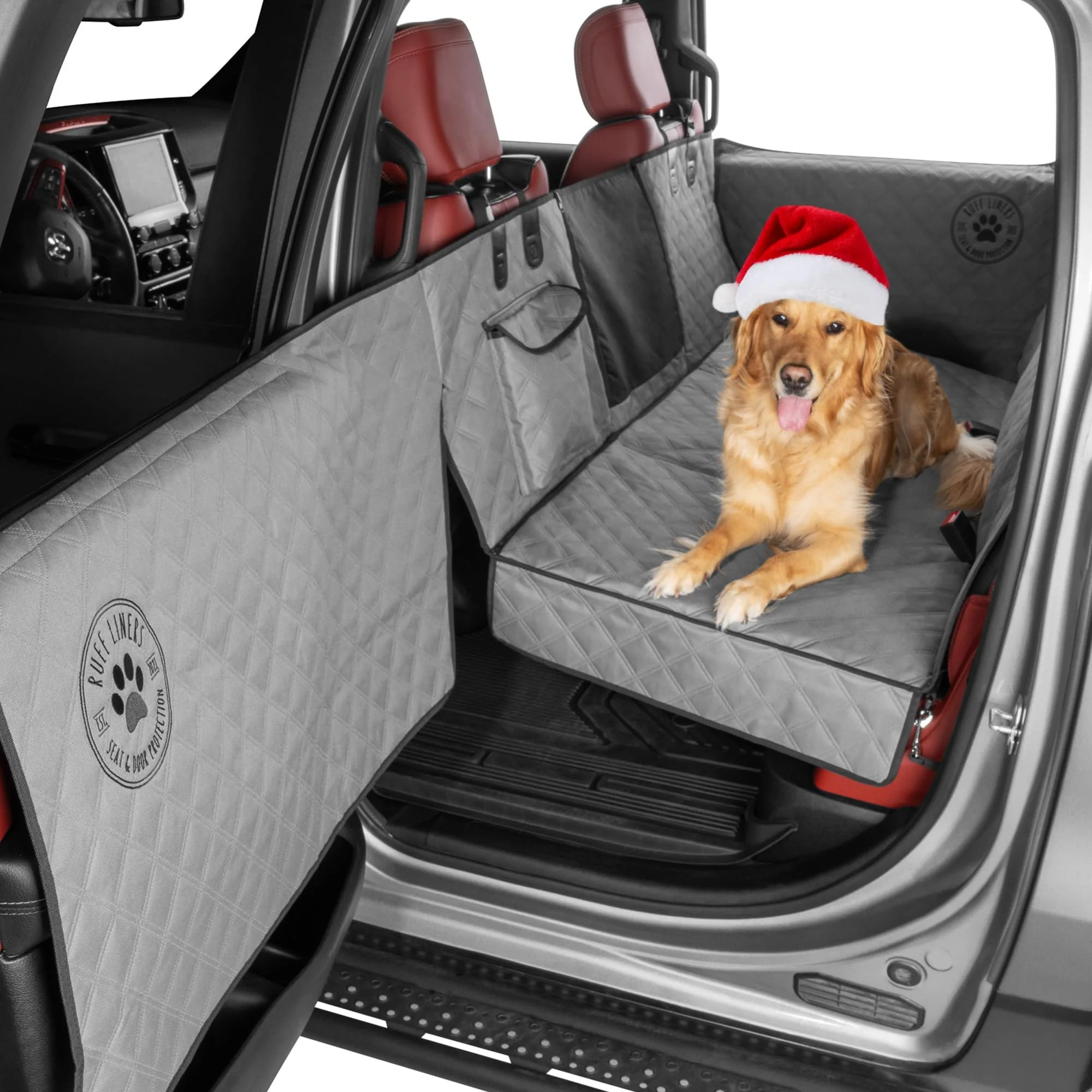 Environmentally Friendly Ruff Liners Medium Back Seat Extender for Dogs – 400 lb Support Waterproof Hard Bottom As Seen on Shark Tank Practical