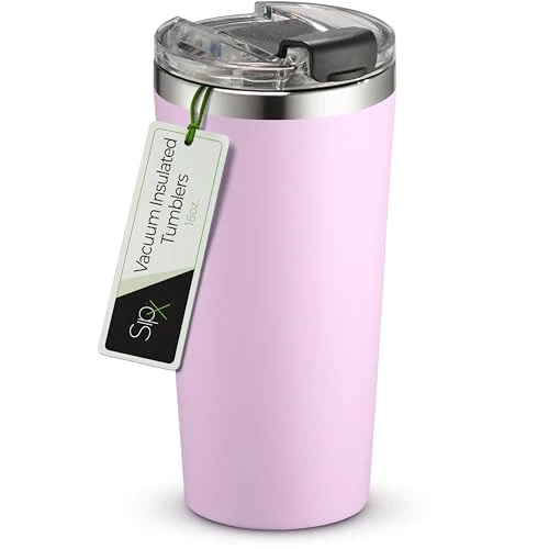 Easy-to-Use 16 oz Insulated Coffee Tumbler with Leakproof Lid Fast