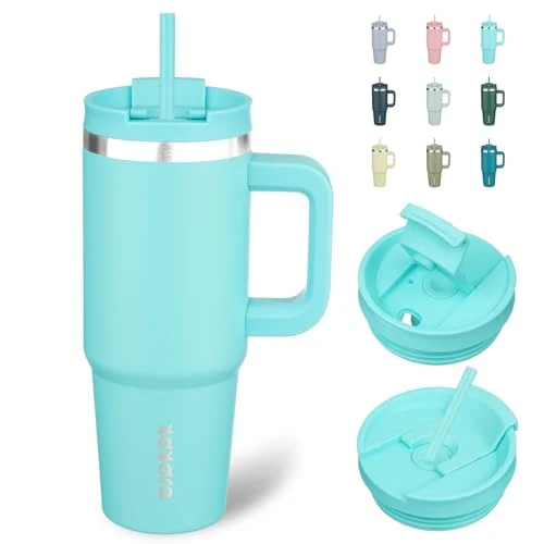 Artisan 30 oz Insulated Tumbler with Handle Straw Optimized