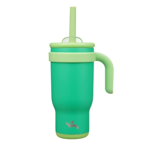 Solid 18 oz Tumbler with Handle and Straw Elite