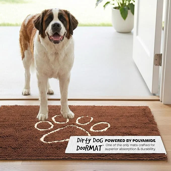Dog Gone Smart Dirty Dog Doormat – Fast Drying Rug with Super Gripper Backing for Clean Floors – Super Absorbent and Machine Washable Mat for Muddy Paws – Runner AlmondAbout ThisOverview Advanced
