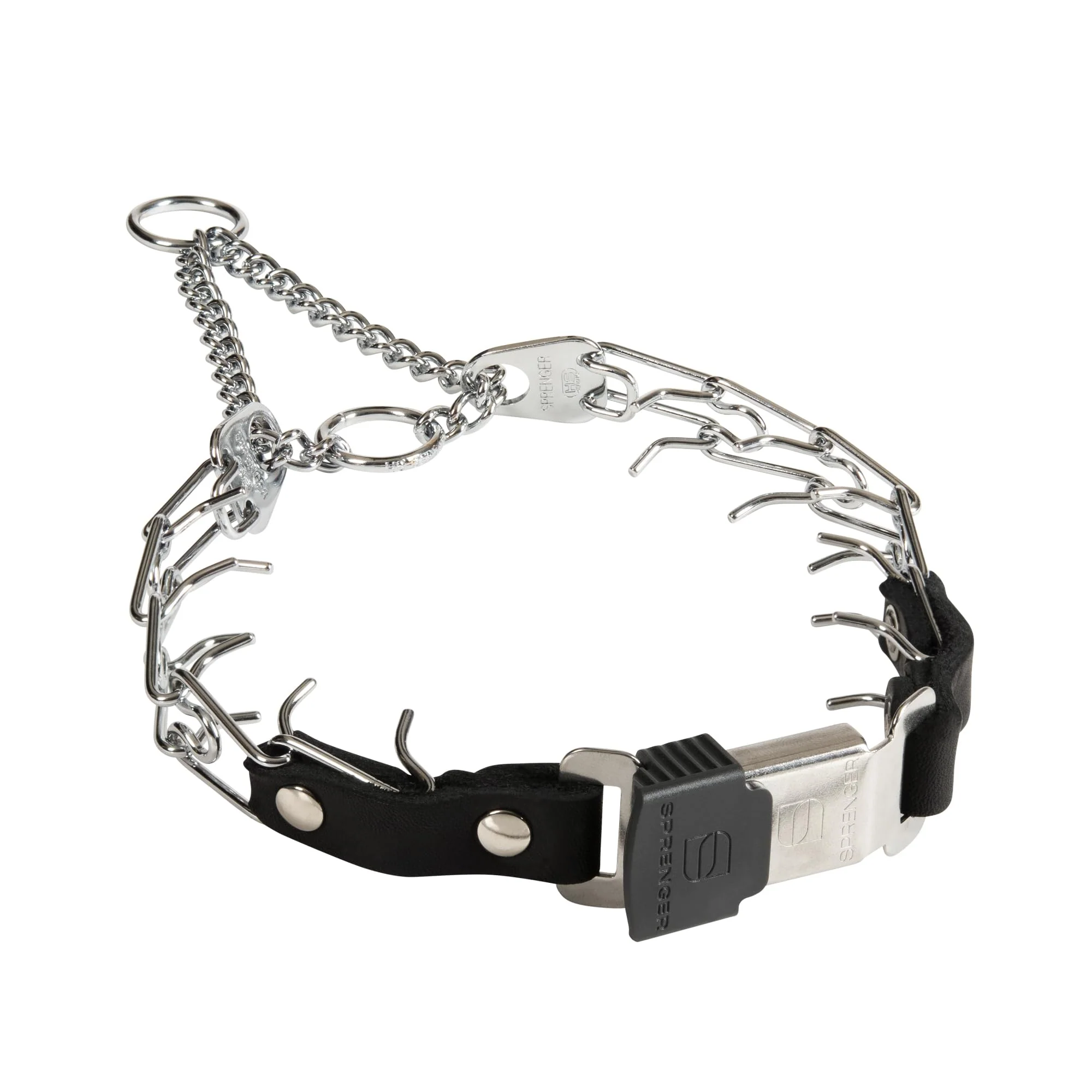 Certified Herm Sprenger Prong Collar with Quick Release – German Made 2.25mm Prongs for Small Dogs 14–19 in Neck Secure