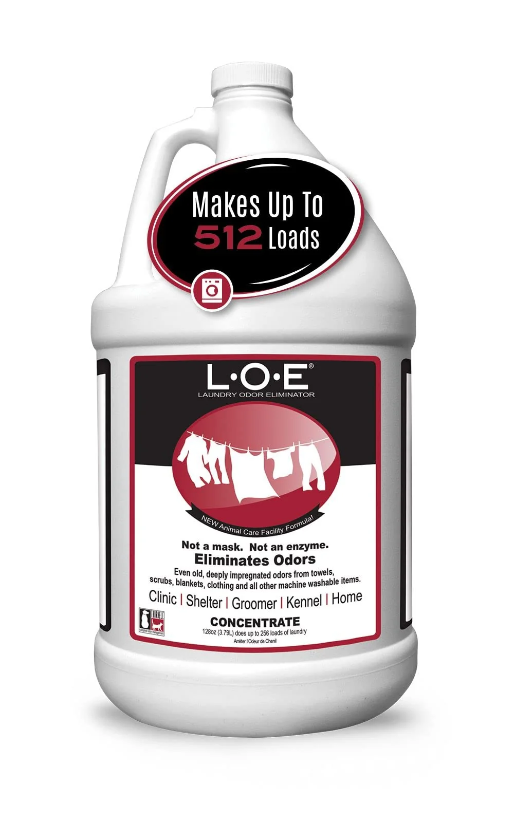 Fast Odorcide Laundry Odor Eliminator Concentrate – Non-Enzymatic Pet Odor Remover 128 oz Pure