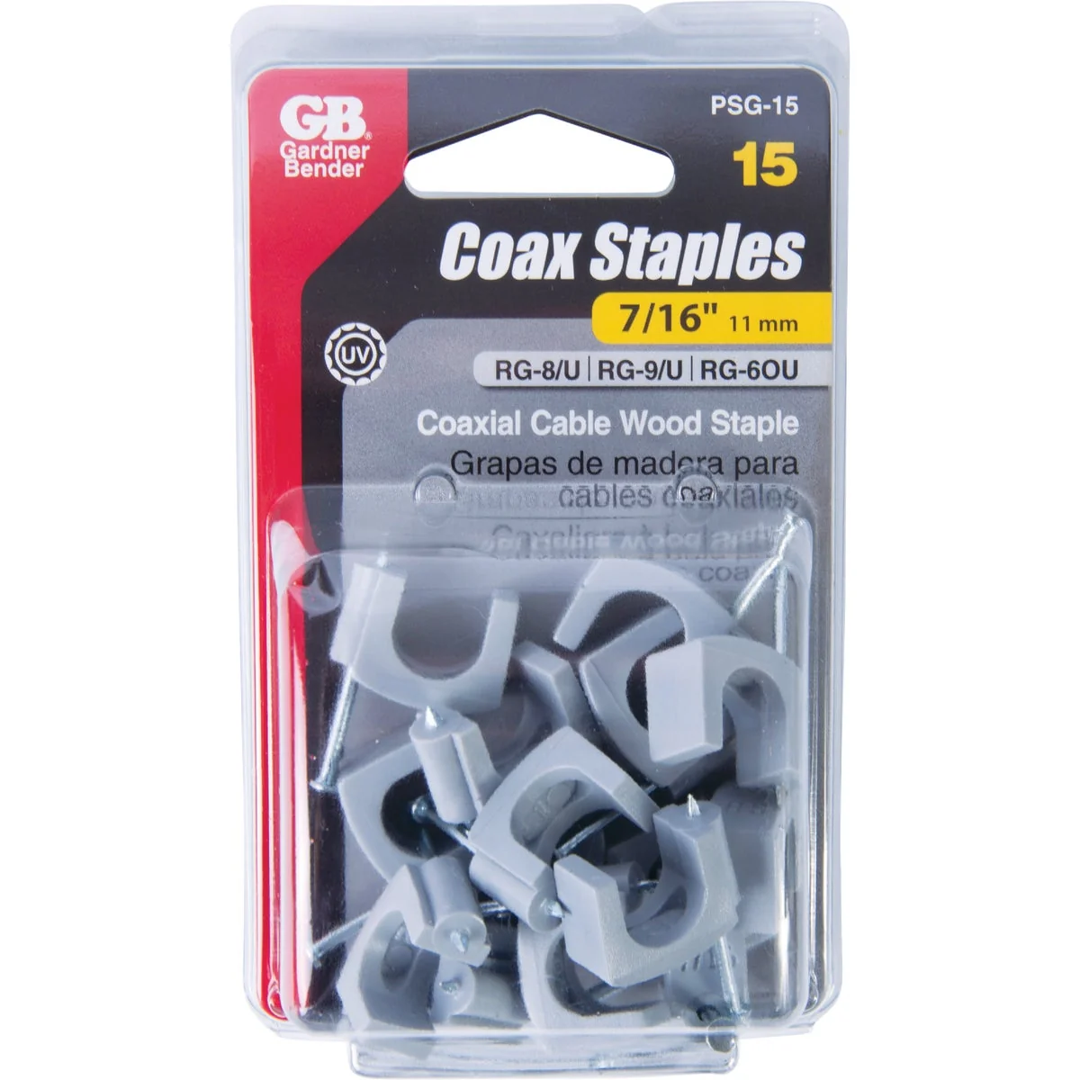 Unique Gardner Bender 7 16 In. Polyethylene Gray UV Resistant Coaxial Staple 15-Count Sophisticated