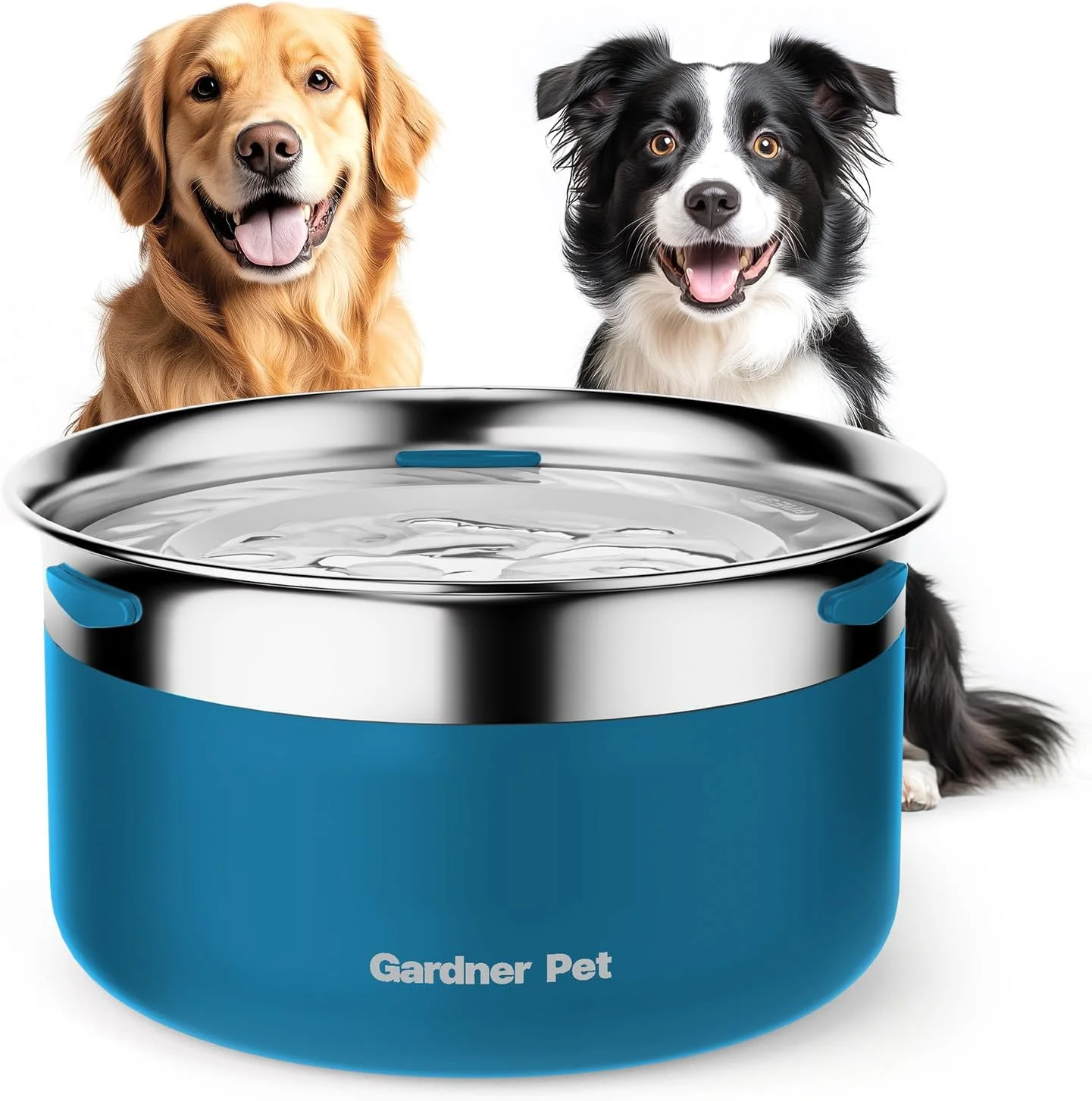 Comfortable Gardner Pet Dog Bowls 1 Gallon 3.85L Stainless Steel No Spill Dog Water Bowl Slow Water Feeder Metal Bowls Spill Proof Water Dispenser for Large Dogs Promotes Healthy Hydration Detailed