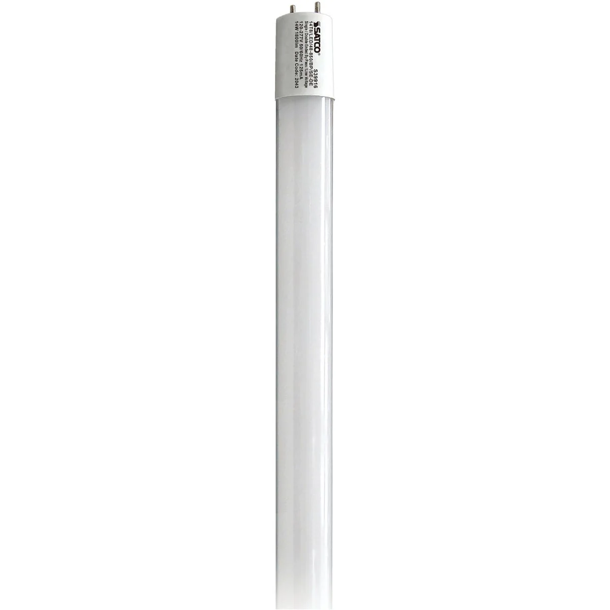 Organic Satco 32W Equivalent 48 In. Natural Light T8 Medium Bi-Pin Ballast Bypass DLC Listed LED Tube Light Bulb Exclusive