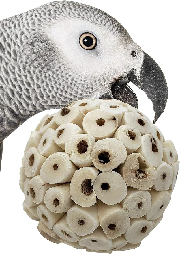 Elegant Bonka Bird Toys 1214 Pk3 All-Natural Sola Atta Balls Soft and Lightweight Chew Premium Material