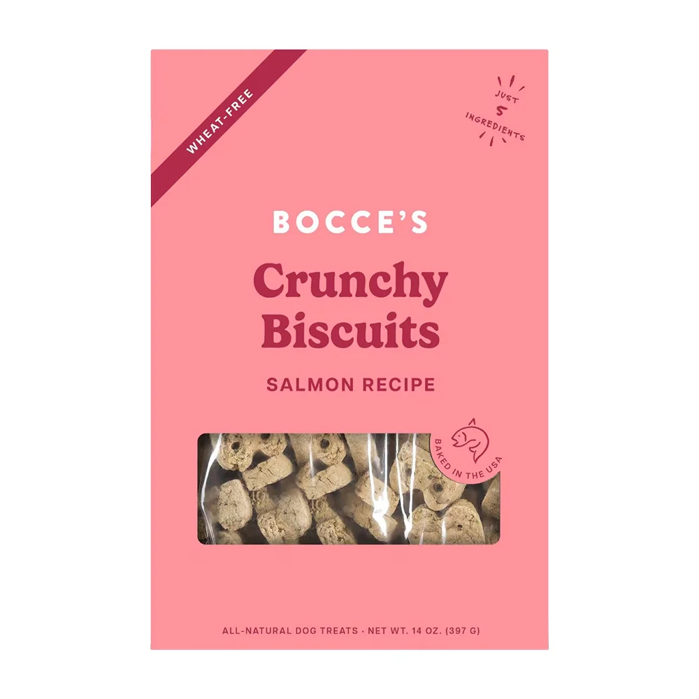Refined Bocce’s Bakery Crunchy Biscuits Dog Treats Salmon 14-oz Classic