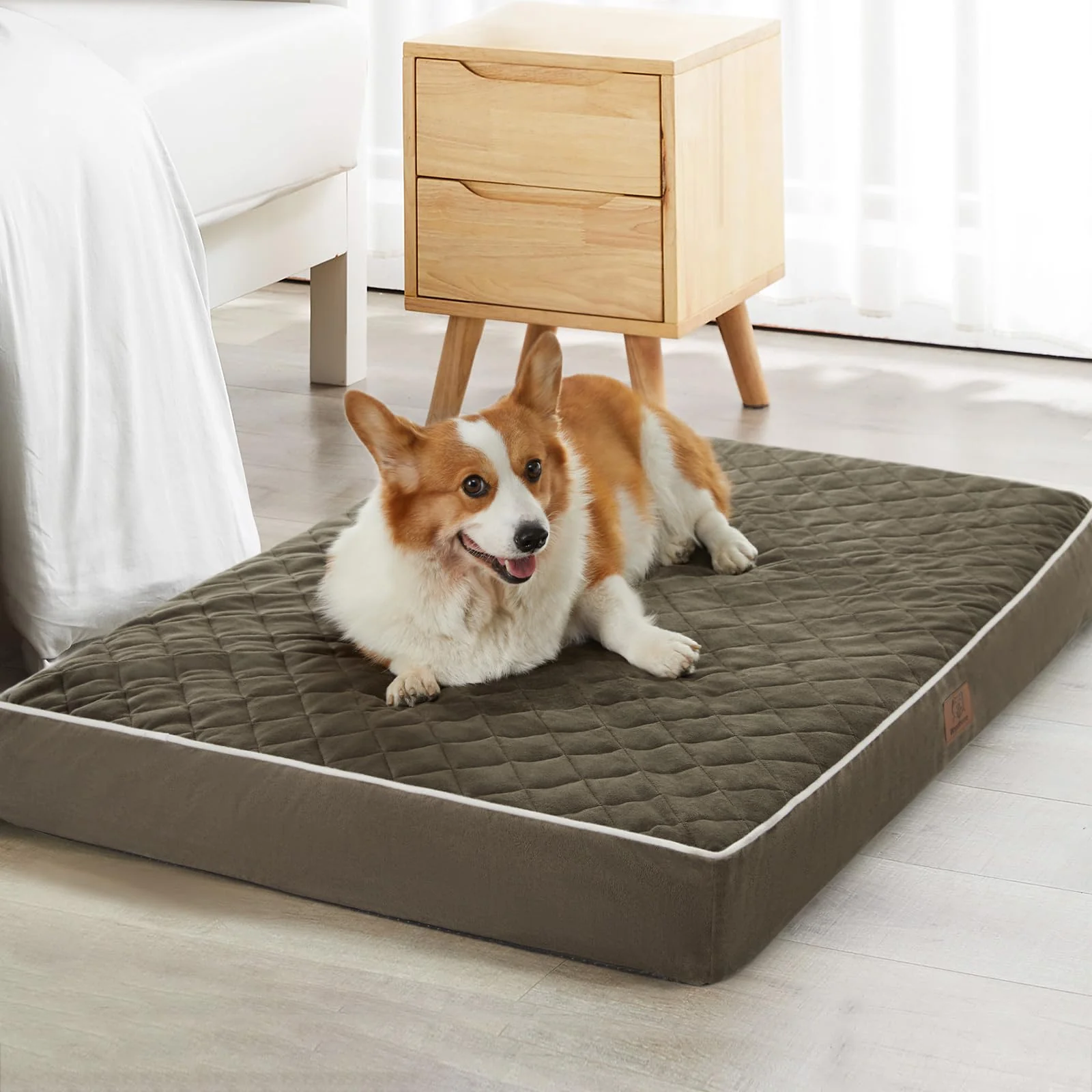 Stylish WNPETHOME Orthopedic Large Dog Bed – Waterproof Removable Cover 55x42x4 in Refined