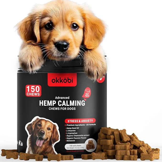 Powerful Hemp Calming Chews for Dogs – 150 pcs – for Stress Travel Check-ups Barking or Grooming – Anxiety Relief with Melatonin – Beef Flavored Calming TreatsAbout This Prestigious