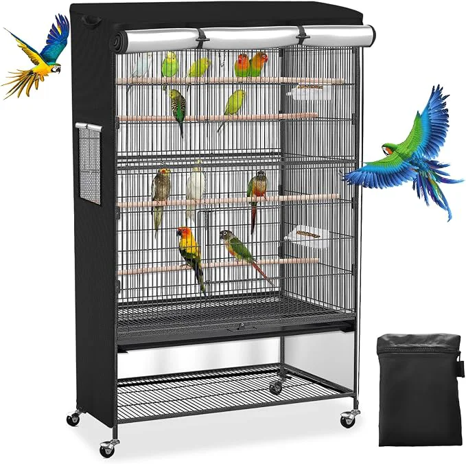 Trusted Roasivi Universal Large Birdcage Cover Black Out and Breathable Cages Cover Green
