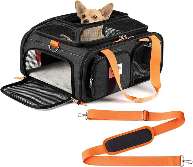 Versatile 17x13x8 Frontier Allegiant Breeze Airlines top Expandable pet Carrier Authentic