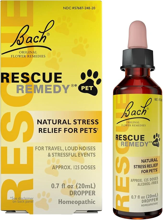 Solid Rescue Remedy Pet Dropper – 20mL – Stress Tension Support for Dogs Cats with Bach Natural Flower Essences – Sedative- Homeopathic Liquid Formula – For All Breeds Ages WeightsAbout This Consistent