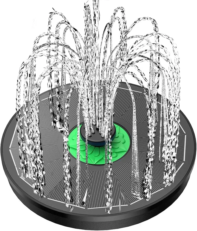 Comfortable Yzert Solar Fountain Full Glass Panel No Battery 3.5W Solar Bird Bath Fountains Elegant