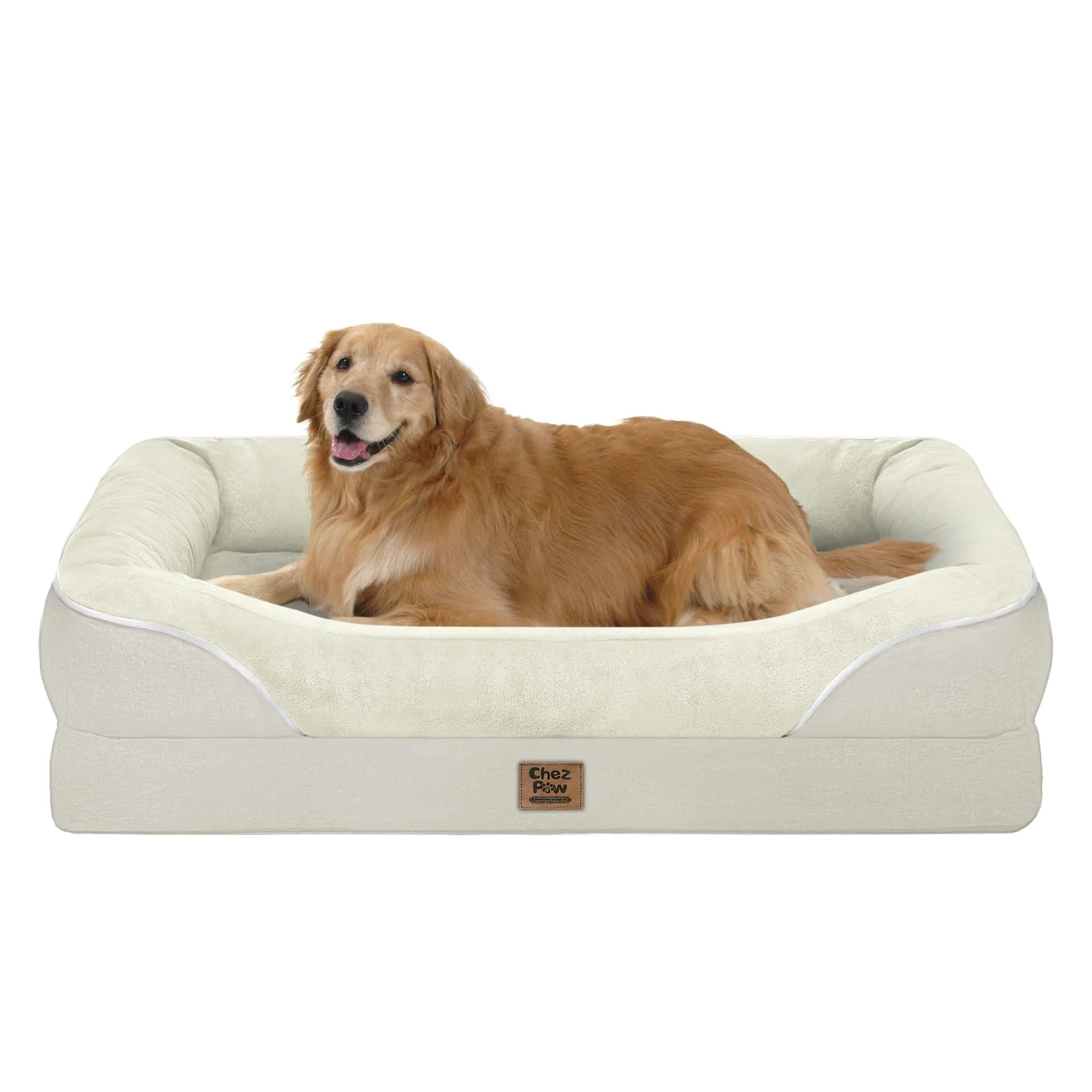 Casual Chez Paw Orthopedic Removable Large Dog Bed XL – Washable Cover Removable Bolsters Non-Slip Waterproof Fashionable