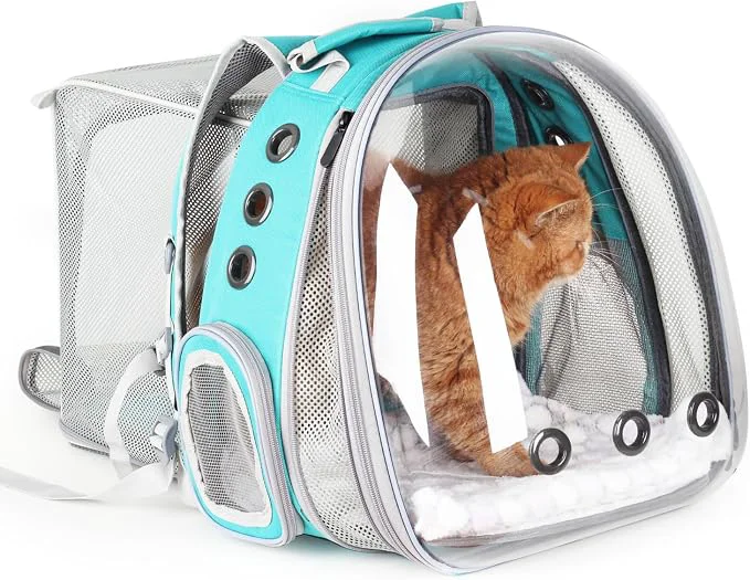 Sustainable Lollimeow Expandable Cat Backpack Carrier Relaxed