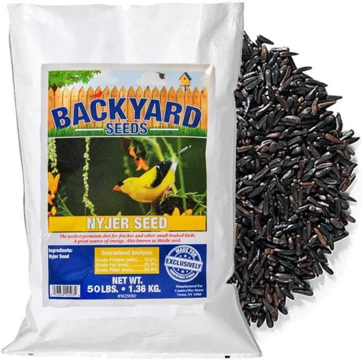 Prestigious Backyard Seeds Thistle Bird Seed for Finches 50 Pounds Relaxed