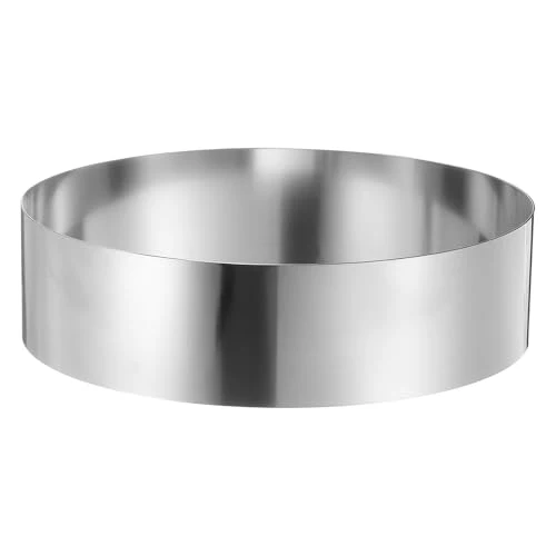 Environmentally Friendly Round Cake Ring 10 x 2.75 Inch Seamless Stainless Steel Pastry Mousse Dessert Ring Mirror Coating for Baking Cooking Making Tool Official