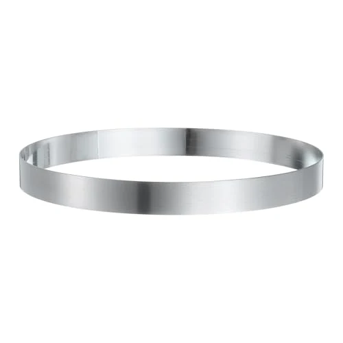Exceptional Round Cake Ring 7.48 x 1 Inch Seamless Stainless Steel Pastry Mousse Dessert Ring Mirror Coating for Baking Cooking English Muffins Crumpet Making Tool Next-Generation
