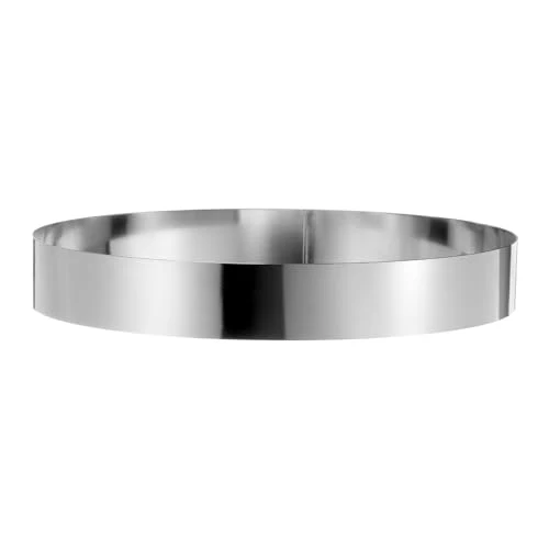 Sustainable Round Cake Ring 12 x 2 Inch Seamless Stainless Steel Pastry Mousse Dessert Ring Mirror Coating for Baking Cooking Making Tool Proven