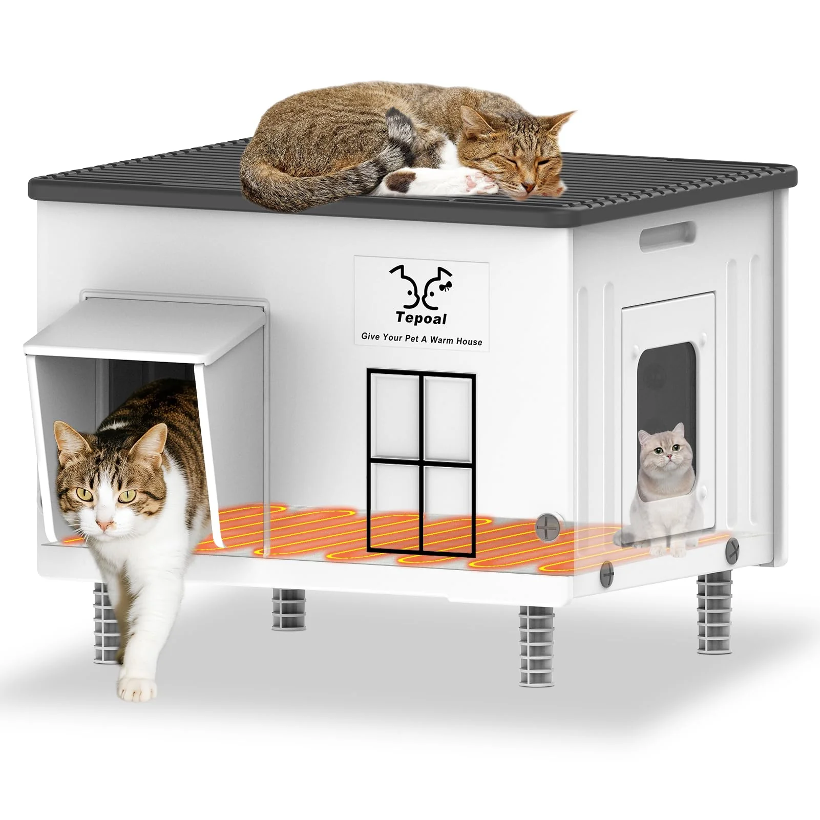 Top-Quality Dahi Indestructible Heated Cat House – Outdoor Weatherproof Cat Shelter Advanced