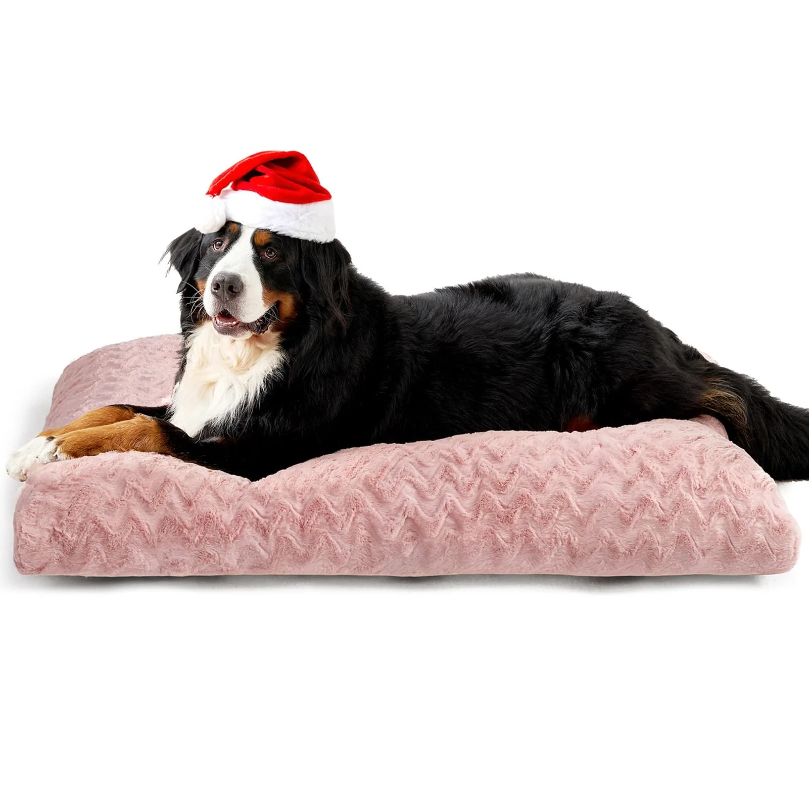 Soft EHEYCIGA Washable XXL Dog Crate Bed – Reversible Plush Faux Fur Mattress for Extra-Large Dogs 47 x 29 x 4 Artisan