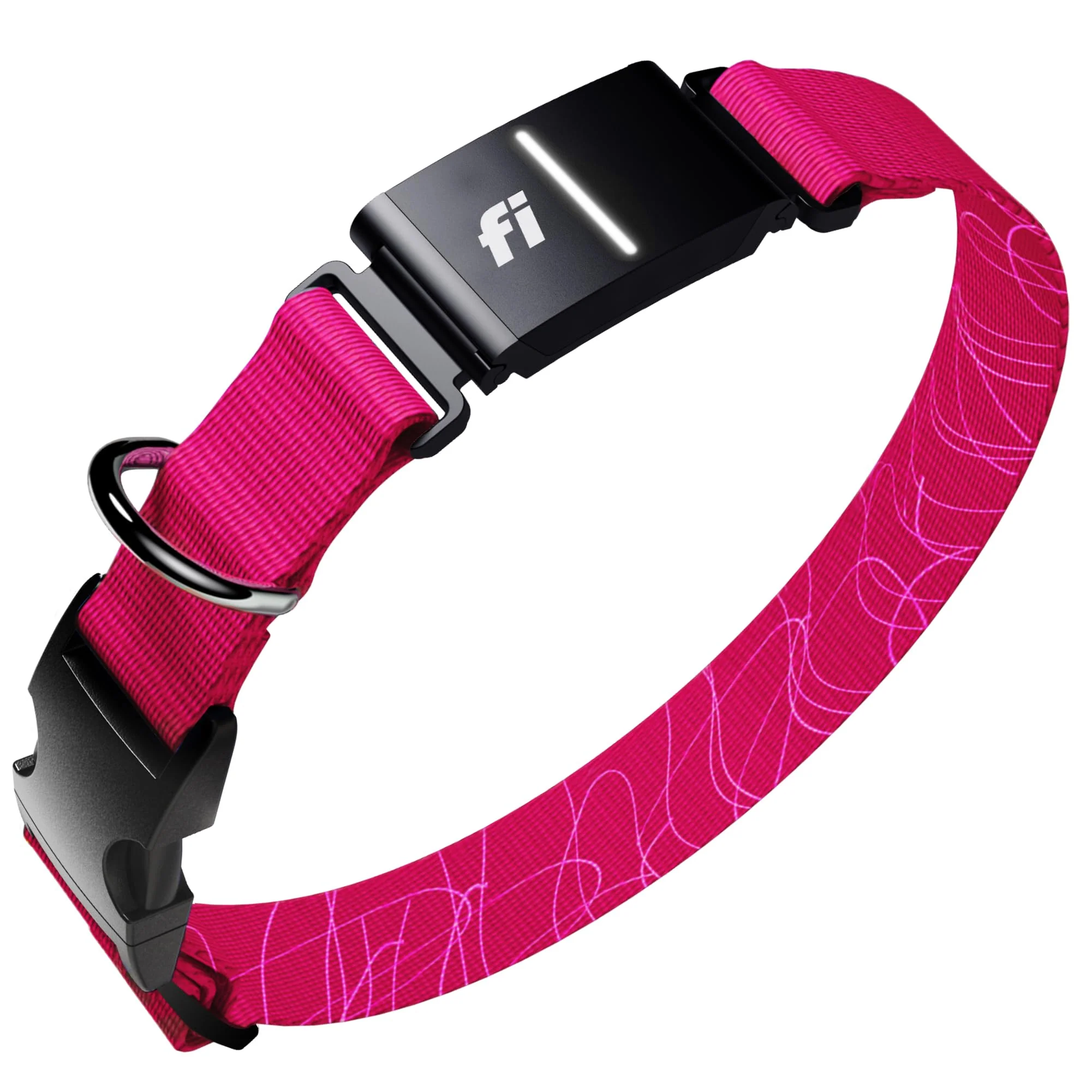 Original Fi Series 3 Smart Dog Tracker Collar – GPS Health Behavior Monitoring 6-Month Membership Included Pink Small Authentic