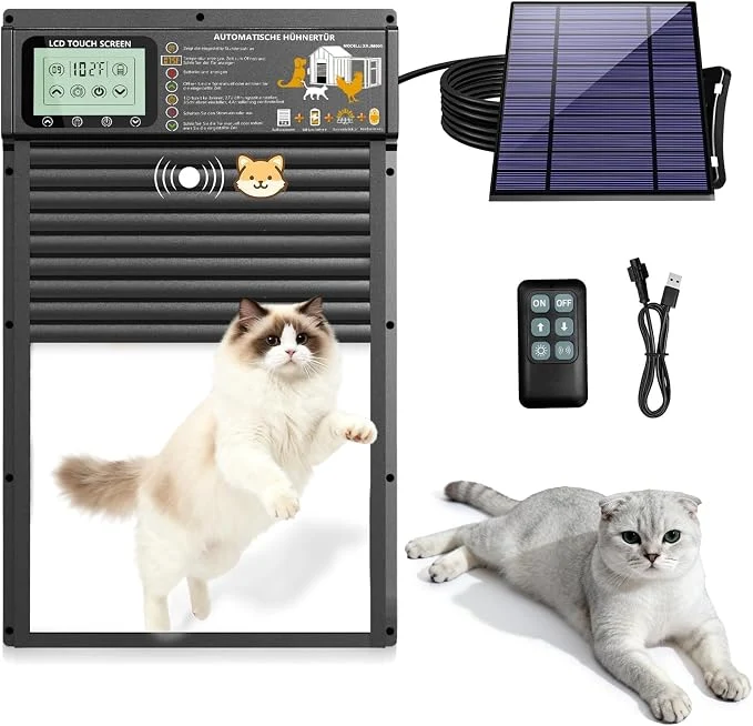 Clean Cat Door Cat Door Interior Door Radar Timer Light Sensor Modes Solar USB Fine