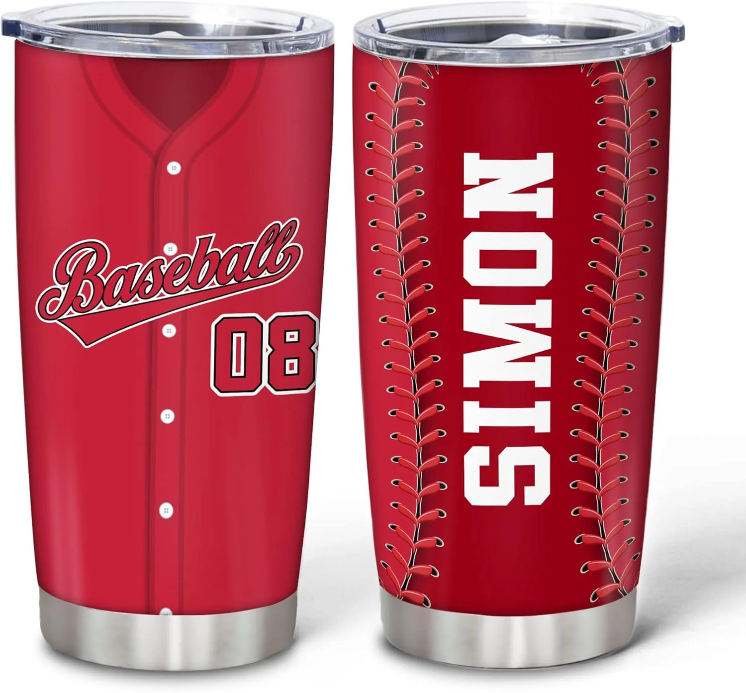 Consistent Hyturtle Personalized Baseball Tumbler Baseball Players Design Stainless Steel Double Walled Vacuum Insulated Tumblers 20oz30oz Coffee Travel Mug Cup Christmas Gift For Men Boys Friends Dad Sports Fan Prestigious