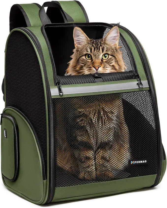 Safe Pet Backpack Carrier Large Cat Carrier Backpack Up to 20 Lbs Classic